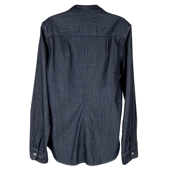 Frank & Eileen BARRY Famous Denim Tailored Button-Up Shirt in Raw Rinse L $278 - Picture 7 of 15